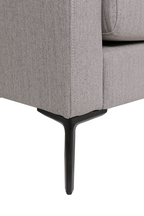 Grey Fabric 3 Seater Sofa with Bolster Cushions