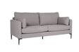 Grey Fabric 3 Seater Sofa with Bolster Cushions