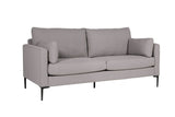 Grey Fabric 3 Seater Sofa with Bolster Cushions
