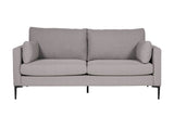 Grey Fabric 3 Seater Sofa with Bolster Cushions