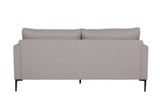 Grey Fabric 3 Seater Sofa with Bolster Cushions