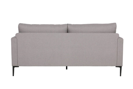 Grey Fabric 3 Seater Sofa with Bolster Cushions