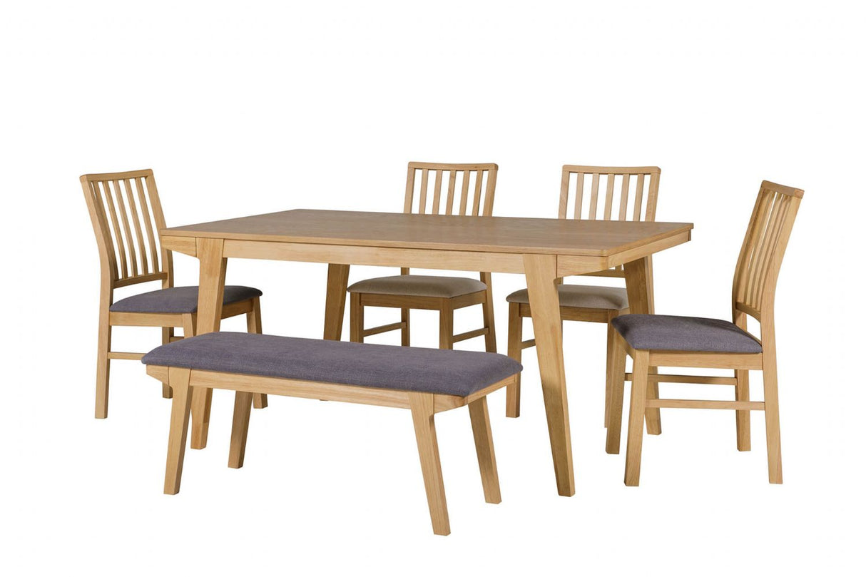 Natural Oak Dining Table with Lacquered Finish 160cm