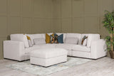 Light Grey Chenille Fabric Corner Arm Sectional