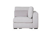 Light Grey Chenille Fabric Corner Arm Sectional