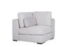 Light Grey Chenille Fabric Corner Arm Sectional