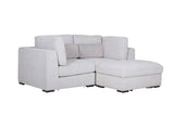 Light Grey Chenille Fabric Corner Arm Sectional