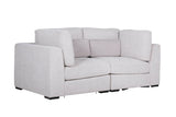 Light Grey Chenille Fabric Corner Arm Sectional