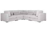 Light Grey Chenille Fabric Corner Arm Sectional