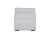 Light Grey Chenille Fabric Armless Sectional with Cushion