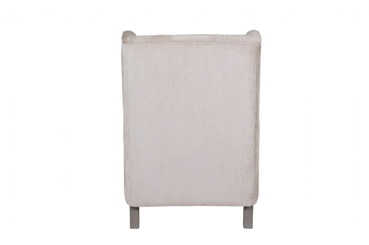 Mink Velvet Fabric High Back Wing Chair