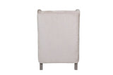 Mink Velvet Fabric High Back Wing Chair