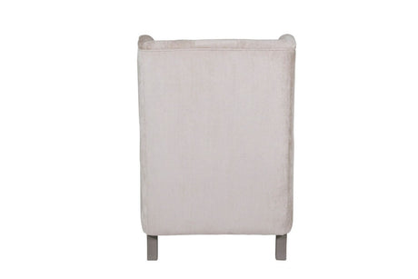 Mink Velvet Fabric High Back Wing Chair