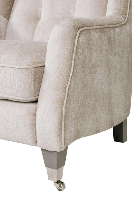 Mink Velvet Fabric High Back Wing Chair