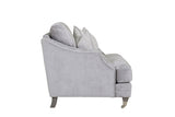 Silver Velvet Fabric 2 Seater Standard Back Snuggle Sofa