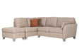 Biscuit Fabric LHF Corner Group Sofa L Shaped