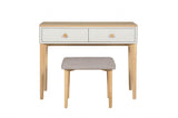 Oak 2 Taupe Drawer Dressing Table Desk