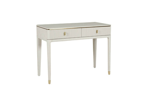 Dressing Table 2 Drawer Ribbed Stone