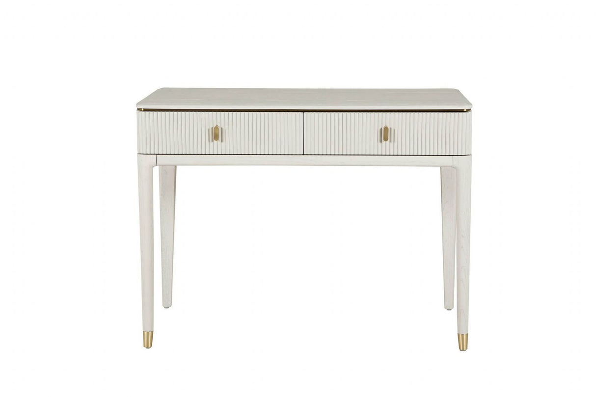 Dressing Table 2 Drawer Ribbed Stone