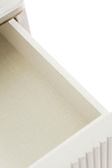 Dressing Table 2 Drawer Ribbed Stone