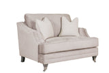 Mink Velvet Fabric 2 Seater Standard Back Snuggle Sofa