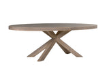 Smoked Oak Large Oval Dining Table 235cm