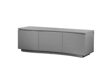 Large Graphite Grey Glass Top TV Media Cabinet with LED