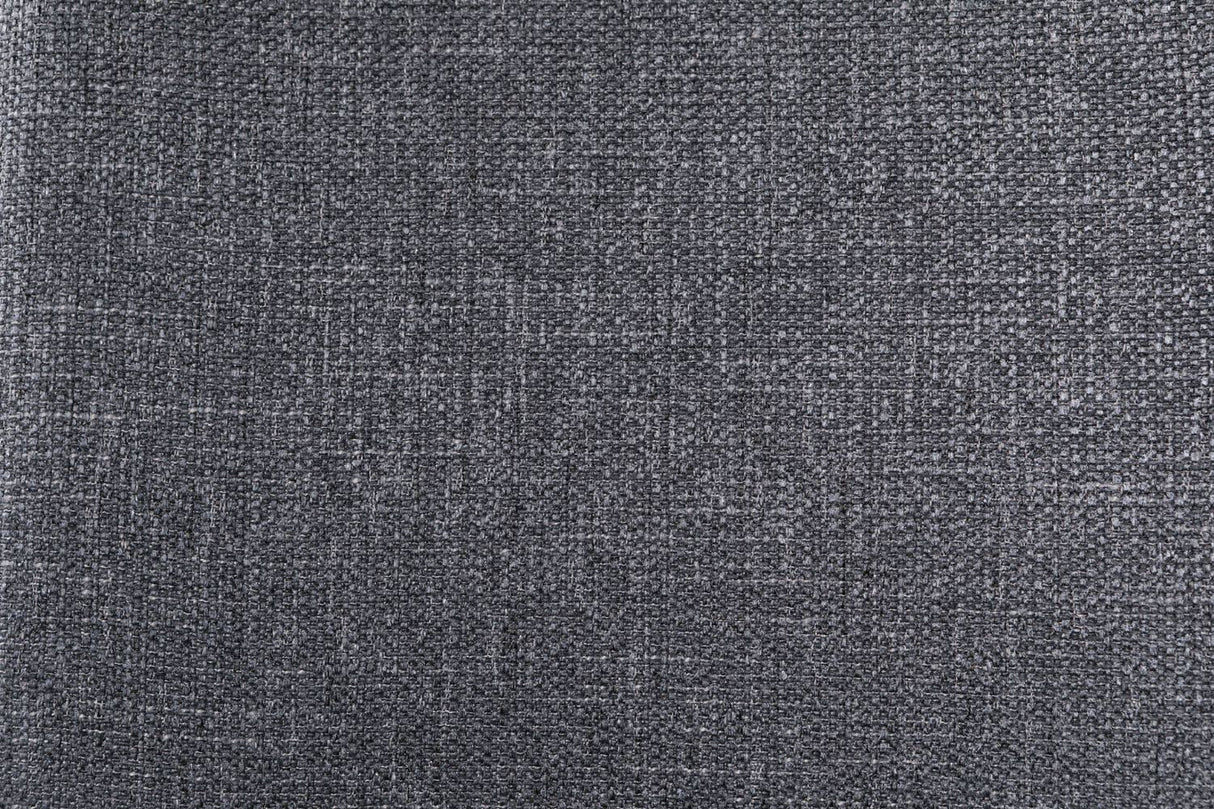 Dark Grey Woven Fabric Dining Chair with Oak Legs