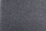 Dark Grey Fabric Short Dining Bench Solid Oak Legs