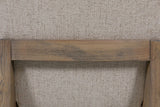 Natural Woven Fabric Dining Chair with Solid Oak Legs