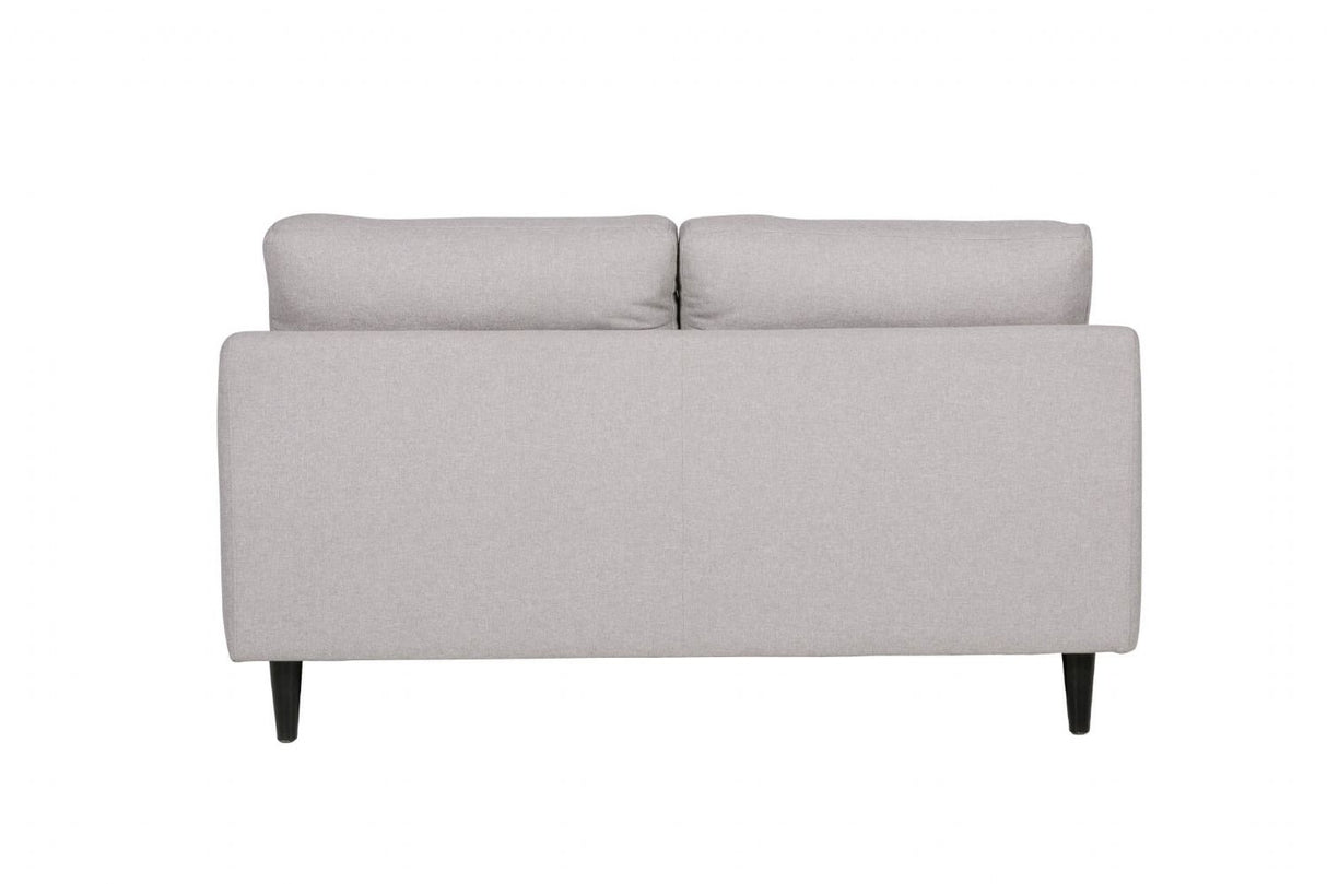 Light Grey Fabric 2 Seater Sofa Buttoned Back