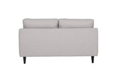 Light Grey Fabric 2 Seater Sofa Buttoned Back