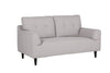 Light Grey Fabric 2 Seater Sofa Buttoned Back