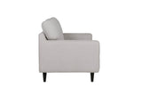 Light Grey Fabric 2 Seater Sofa Buttoned Back