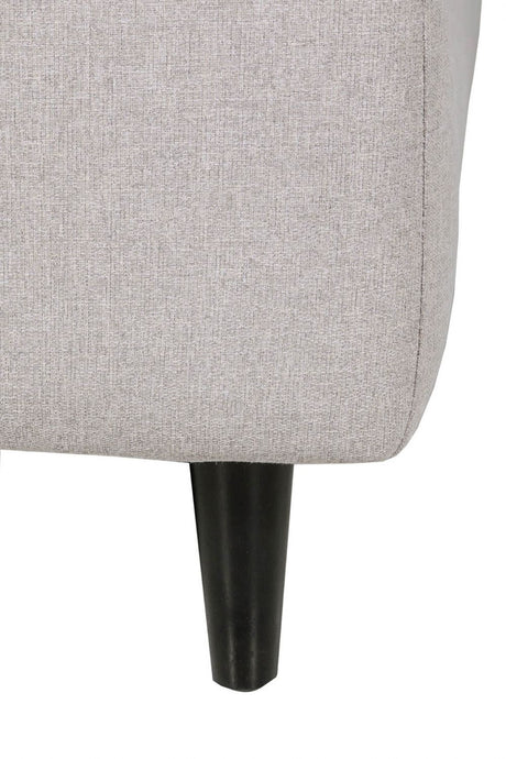 Light Grey Fabric 2 Seater Sofa Buttoned Back