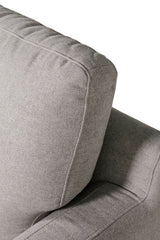 Light Grey Fabric 2 Seater Sofa Buttoned Back