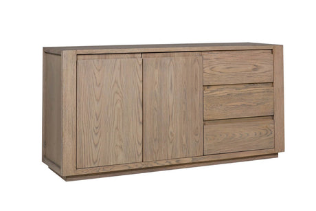 Smoked Oak Wide Sideboard with 2 Doors 3 Drawers