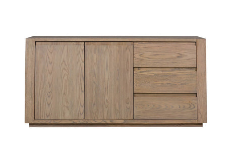 Smoked Oak Wide Sideboard with 2 Doors 3 Drawers