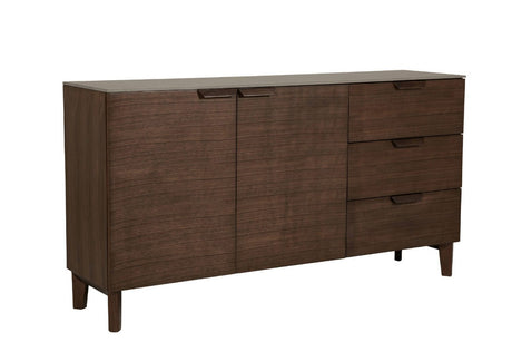 Latte Walnut Large Sideboard with 2 Doors 3 Drawers