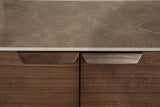 Latte Walnut Large Sideboard with 2 Doors 3 Drawers