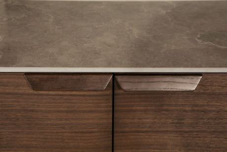 Latte Walnut Large Sideboard with 2 Doors 3 Drawers