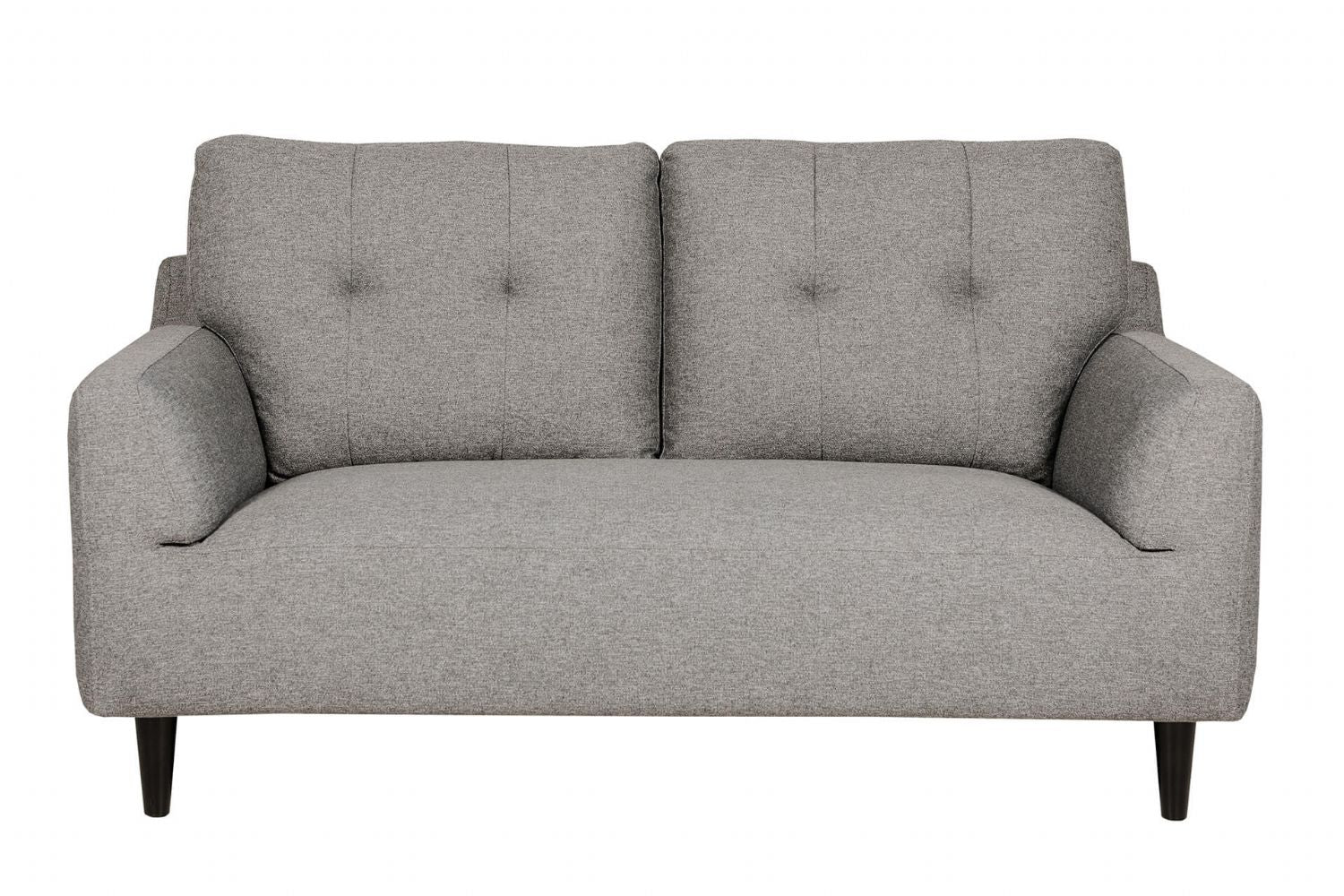 Charcoal Fabric 2 Seater Buttoned Back Sofa