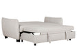 Light Grey Fabric Sofa Bed with Black Legs