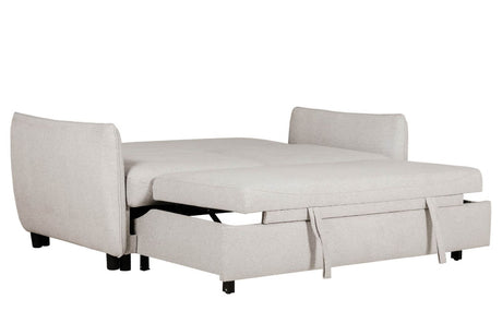 Light Grey Fabric Sofa Bed with Black Legs