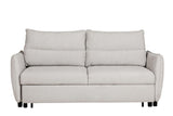 Light Grey Fabric Sofa Bed with Black Legs