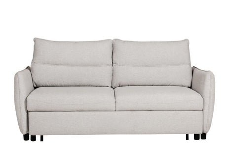 Light Grey Fabric Sofa Bed with Black Legs