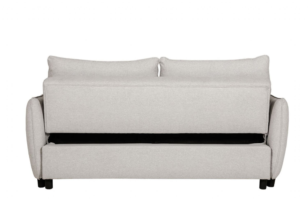 Light Grey Fabric Sofa Bed with Black Legs