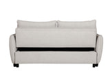 Light Grey Fabric Sofa Bed with Black Legs