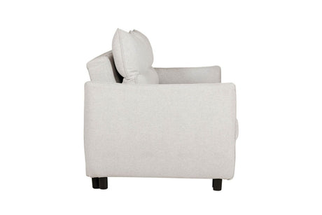 Light Grey Fabric Sofa Bed with Black Legs