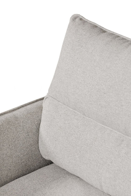 Light Grey Fabric Sofa Bed with Black Legs